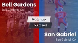 Matchup: Bell Gardens vs. San Gabriel  2016
