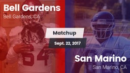 Matchup: Bell Gardens vs. San Marino  2017