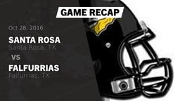 Recap: Santa Rosa  vs. Falfurrias  2016