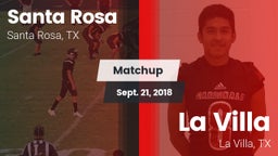 Matchup: Santa Rosa vs. La Villa  2018