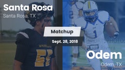 Matchup: Santa Rosa vs. Odem  2018