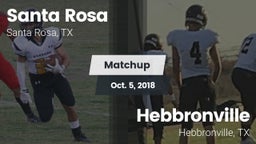 Matchup: Santa Rosa vs. Hebbronville  2018