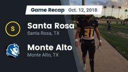 Recap: Santa Rosa  vs. Monte Alto  2018