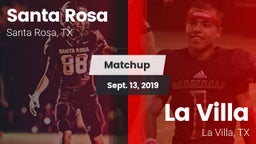 Matchup: Santa Rosa vs. La Villa  2019