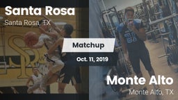 Matchup: Santa Rosa vs. Monte Alto  2019