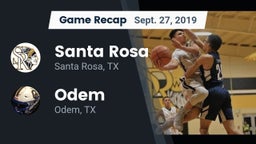 Recap: Santa Rosa  vs. Odem  2019