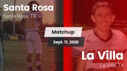 Matchup: Santa Rosa vs. La Villa  2020