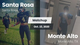 Matchup: Santa Rosa vs. Monte Alto  2020