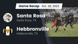 Recap: Santa Rosa  vs. Hebbronville  2022