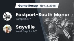 Recap: Eastport-South Manor  vs. Sayville  2018