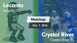 Matchup: Lecanto vs. Crystal River  2016