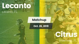 Matchup: Lecanto vs. Citrus  2018