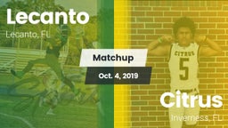 Matchup: Lecanto vs. Citrus  2019