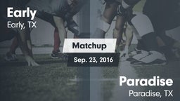 Matchup: Early vs. Paradise  2016