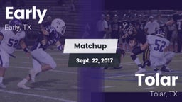 Matchup: Early vs. Tolar  2017