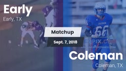 Matchup: Early vs. Coleman  2018