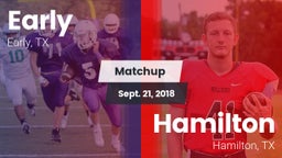 Matchup: Early vs. Hamilton  2018