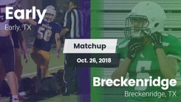 Matchup: Early vs. Breckenridge  2018