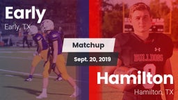 Matchup: Early vs. Hamilton  2019