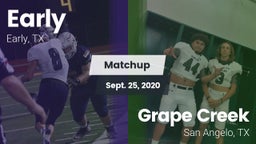 Matchup: Early vs. Grape Creek  2020