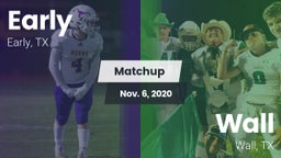 Matchup: Early vs. Wall  2020