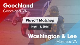 Matchup: Goochland vs. Washington & Lee  2016