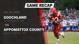 Recap: Goochland  vs. Appomattox County  2016
