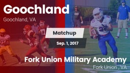Matchup: Goochland vs. Fork Union Military Academy 2017