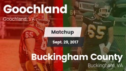 Matchup: Goochland vs. Buckingham County  2017