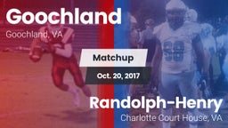 Matchup: Goochland vs. Randolph-Henry  2017