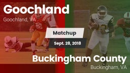Matchup: Goochland vs. Buckingham County  2018