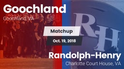 Matchup: Goochland vs. Randolph-Henry  2018