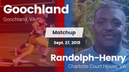 Matchup: Goochland vs. Randolph-Henry  2019
