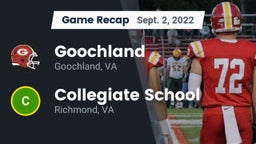 Recap: Goochland  vs. Collegiate School 2022