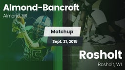 Matchup: Almond-Bancroft vs. Rosholt  2018