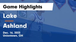Lake  vs Ashland  Game Highlights - Dec. 16, 2023