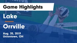 Lake  vs Orrville  Game Highlights - Aug. 20, 2019