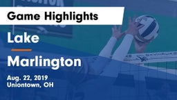 Lake  vs Marlington  Game Highlights - Aug. 22, 2019