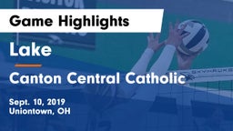 Lake  vs Canton Central Catholic Game Highlights - Sept. 10, 2019
