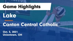 Lake  vs Canton Central Catholic  Game Highlights - Oct. 5, 2021