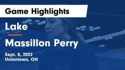Lake  vs Massillon Perry  Game Highlights - Sept. 8, 2022
