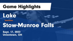 Lake  vs Stow-Munroe Falls  Game Highlights - Sept. 17, 2022