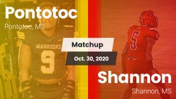 Matchup: Pontotoc  vs. Shannon  2020