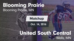 Matchup: Blooming Prairie vs. United South Central  2016