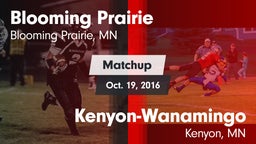 Matchup: Blooming Prairie vs. Kenyon-Wanamingo  2016