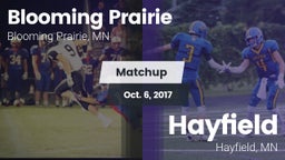 Matchup: Blooming Prairie vs. Hayfield  2017