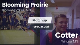 Matchup: Blooming Prairie vs. Cotter  2018