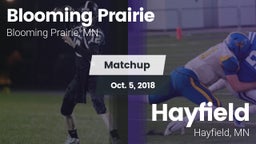 Matchup: Blooming Prairie vs. Hayfield  2018