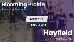 Matchup: Blooming Prairie vs. Hayfield  2019