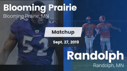 Matchup: Blooming Prairie vs. Randolph  2019